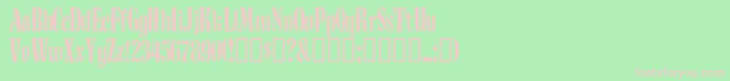 Budnm Font – Pink Fonts on Green Background