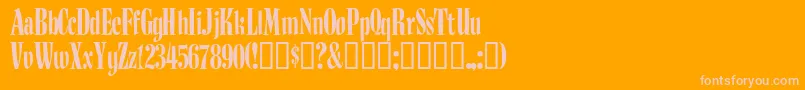 Шрифт Budnm – розовые шрифты на оранжевом фоне