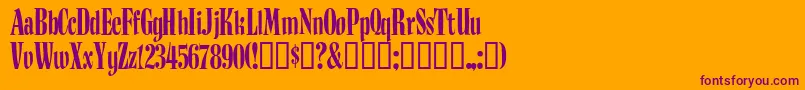 Budnm Font – Purple Fonts on Orange Background