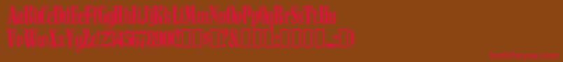 Budnm Font – Red Fonts on Brown Background