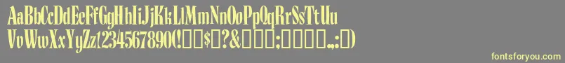 Шрифт Budnm – жёлтые шрифты на сером фоне