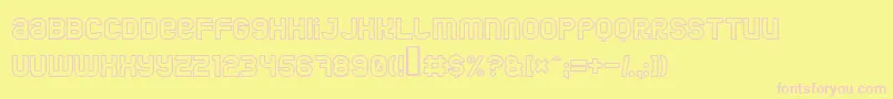 Jumboo-Schriftart – Rosa Schriften auf gelbem Hintergrund