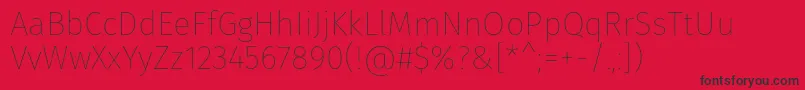 FirasansThin Font – Black Fonts on Red Background