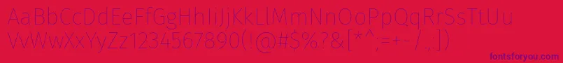 FirasansThin Font – Purple Fonts on Red Background