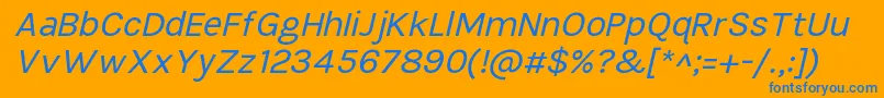 TikusputihItalic Font – Blue Fonts on Orange Background