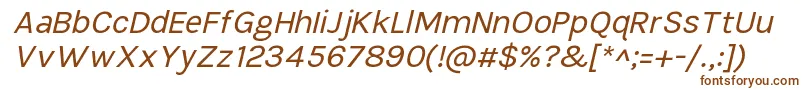 TikusputihItalic Font – Brown Fonts on White Background