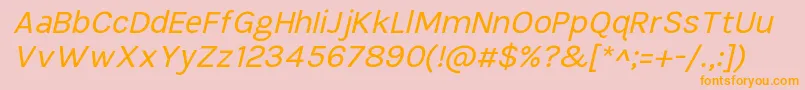 TikusputihItalic Font – Orange Fonts on Pink Background