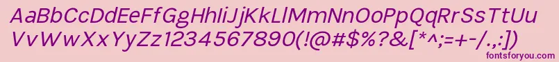 TikusputihItalic Font – Purple Fonts on Pink Background
