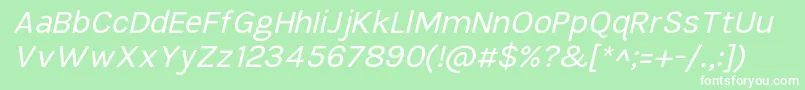 TikusputihItalic Font – White Fonts on Green Background