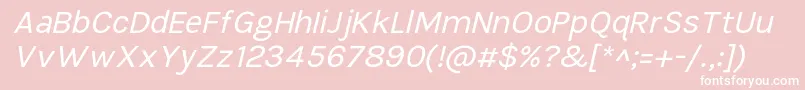 TikusputihItalic Font – White Fonts on Pink Background