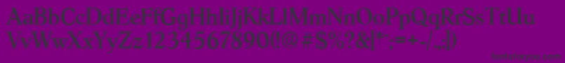HobokenserialRegular-Schriftart – Schwarze Schriften auf violettem Hintergrund