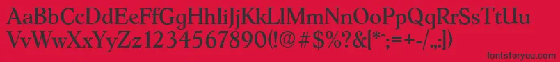 HobokenserialRegular Font – Black Fonts on Red Background