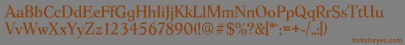 Шрифт HobokenserialRegular – коричневые шрифты на сером фоне