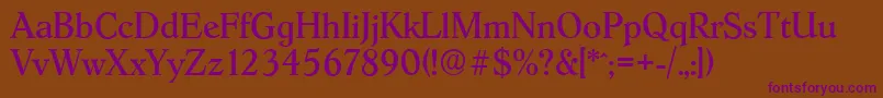 Шрифт HobokenserialRegular – фиолетовые шрифты на коричневом фоне