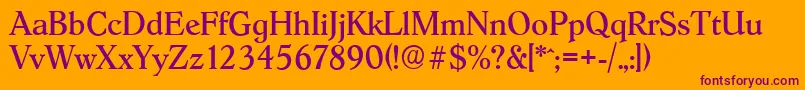 Шрифт HobokenserialRegular – фиолетовые шрифты на оранжевом фоне