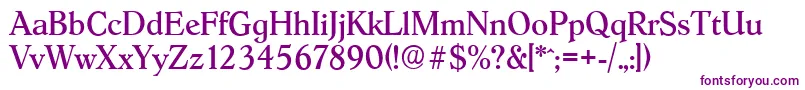 Шрифт HobokenserialRegular – фиолетовые шрифты на белом фоне