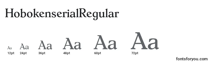 Размеры шрифта HobokenserialRegular