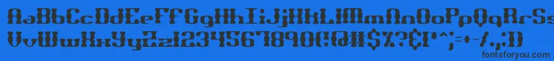 BrassKnuckleSsBrk Font – Black Fonts on Blue Background