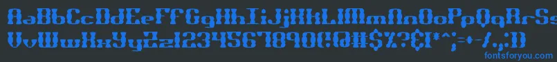 BrassKnuckleSsBrk Font – Blue Fonts on Black Background