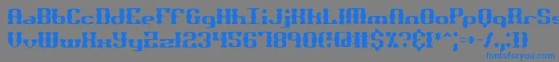 BrassKnuckleSsBrk Font – Blue Fonts on Gray Background