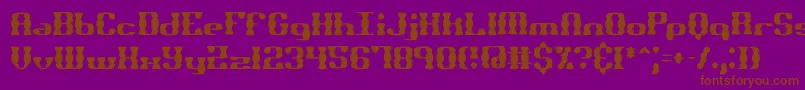 BrassKnuckleSsBrk Font – Brown Fonts on Purple Background