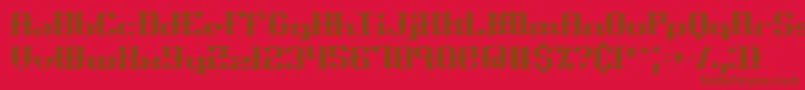 BrassKnuckleSsBrk Font – Brown Fonts on Red Background