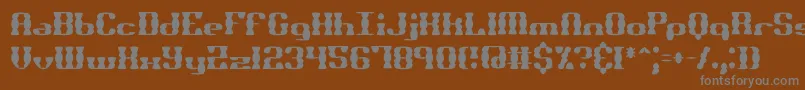 BrassKnuckleSsBrk Font – Gray Fonts on Brown Background