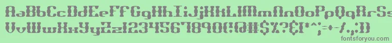 BrassKnuckleSsBrk Font – Gray Fonts on Green Background