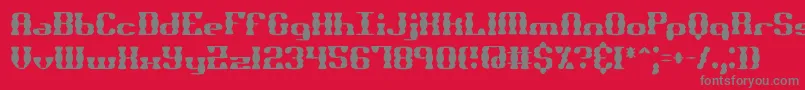 フォントBrassKnuckleSsBrk – 赤い背景に灰色の文字