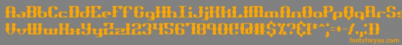 BrassKnuckleSsBrk Font – Orange Fonts on Gray Background