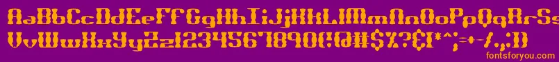 BrassKnuckleSsBrk Font – Orange Fonts on Purple Background