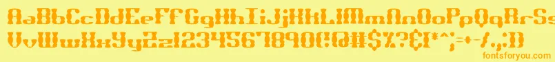 BrassKnuckleSsBrk Font – Orange Fonts on Yellow Background