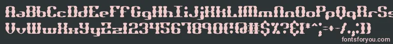 BrassKnuckleSsBrk Font – Pink Fonts on Black Background