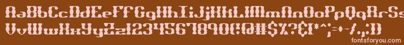 BrassKnuckleSsBrk Font – Pink Fonts on Brown Background