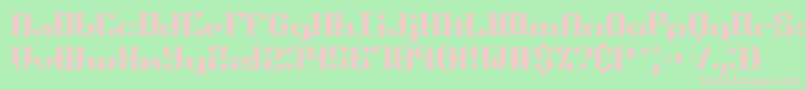 BrassKnuckleSsBrk Font – Pink Fonts on Green Background