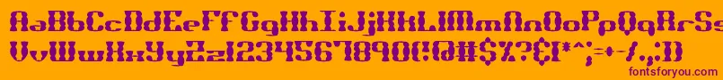 BrassKnuckleSsBrk Font – Purple Fonts on Orange Background