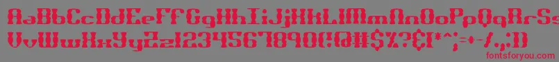 BrassKnuckleSsBrk Font – Red Fonts on Gray Background