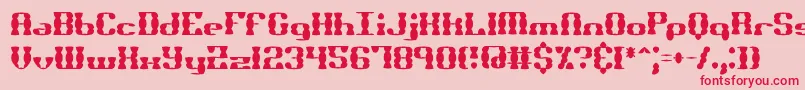 BrassKnuckleSsBrk Font – Red Fonts on Pink Background