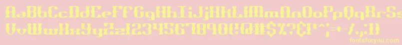 BrassKnuckleSsBrk Font – Yellow Fonts on Pink Background