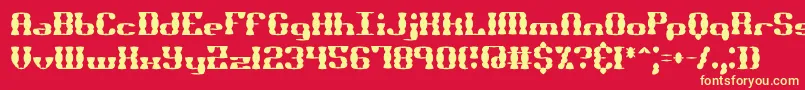 BrassKnuckleSsBrk Font – Yellow Fonts on Red Background