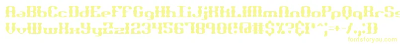 BrassKnuckleSsBrk Font – Yellow Fonts on White Background