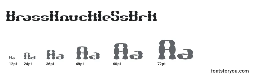 Größen der Schriftart BrassKnuckleSsBrk