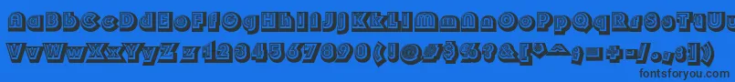 Soulmama Font – Black Fonts on Blue Background