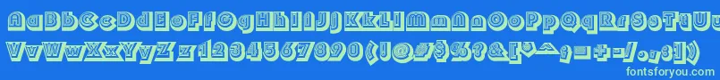 Soulmama Font – Green Fonts on Blue Background