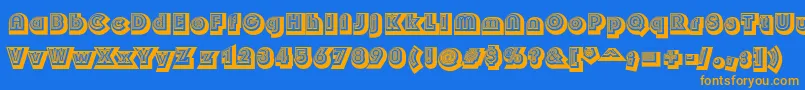 Soulmama Font – Orange Fonts on Blue Background