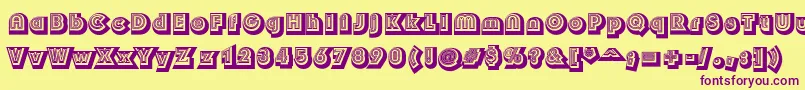 Soulmama Font – Purple Fonts on Yellow Background