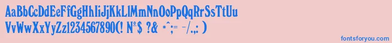 WindsorelongatedDg Font – Blue Fonts on Pink Background