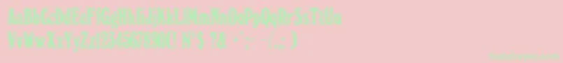 WindsorelongatedDg Font – Green Fonts on Pink Background