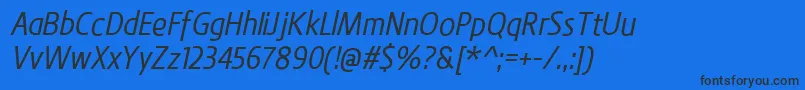 More about BevalItalic Font BevalItalic Font – Black Fonts on Blue Background