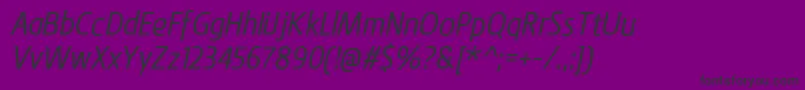 BevalItalic-Schriftart – Schwarze Schriften auf violettem Hintergrund